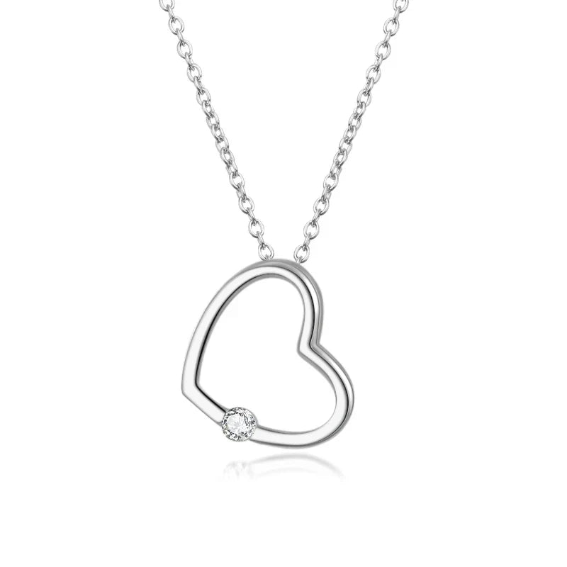 Collar Corazón Blanco o Rosa