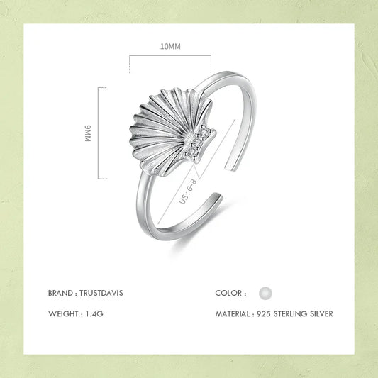 Anillo Concha con Zirconias