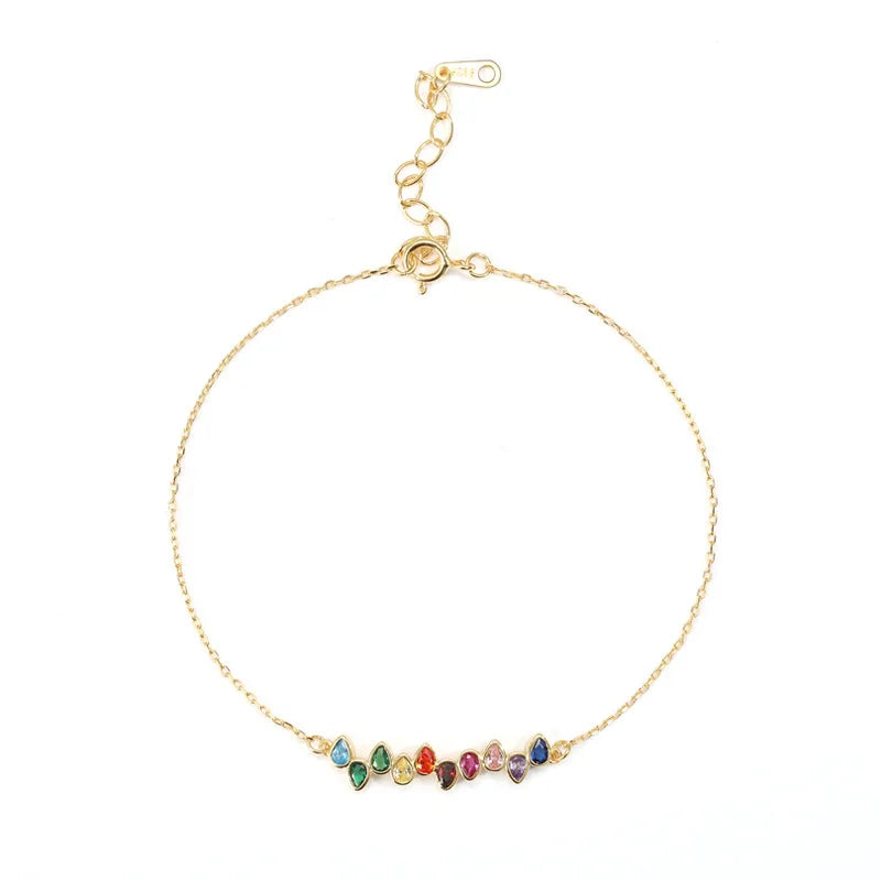 Pulsera Gotas con Zirconias de Colores