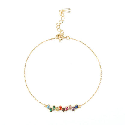 Pulsera Gotas con Zirconias de Colores