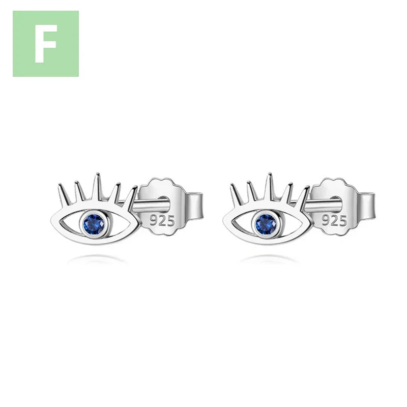 Aretes Mini Ojo con Zirconias