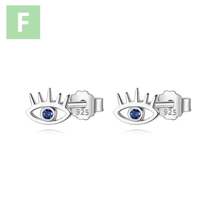 Aretes Mini Ojo con Zirconias
