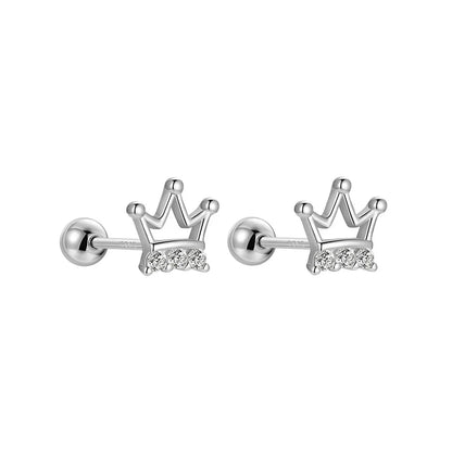 Aretes Corona Calada con Zirconias