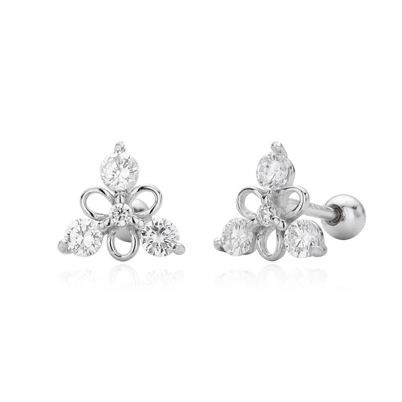 Aretes Triángulo con Zirconias