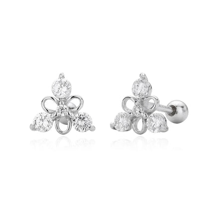 Aretes Triángulo con Zirconias