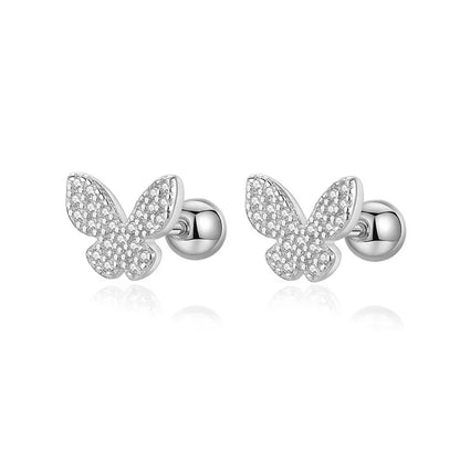 Aretes Osito con Corazón de Zirconia