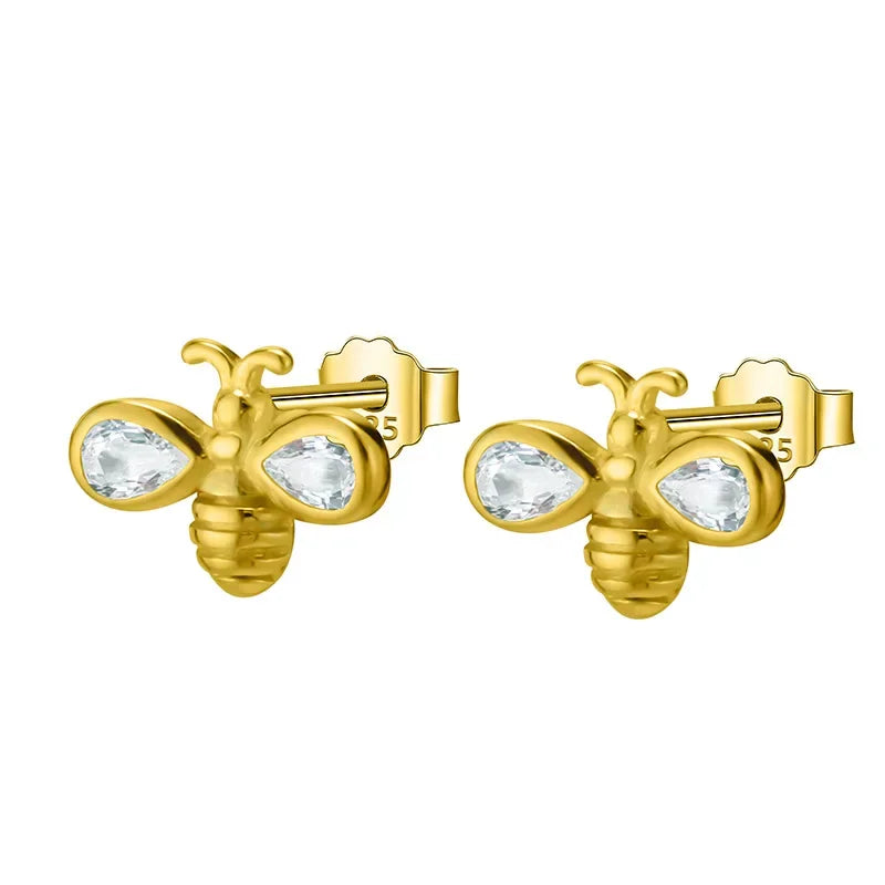 Aretes Abeja con Zirconias