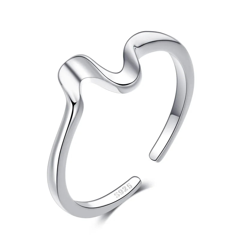 Anillo Ondas en S Ajustable