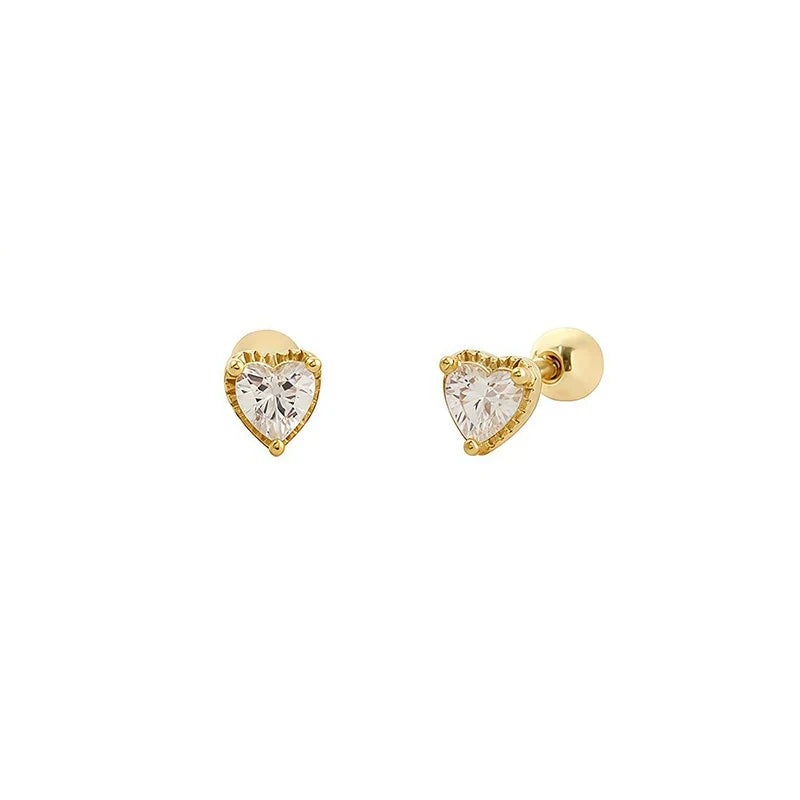 Aretes Corazón de Zirconia