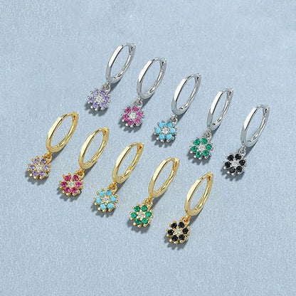 Arracadas Flor con Zirconias