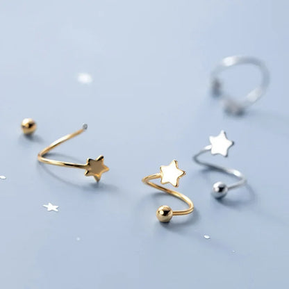 Aretes Mini Estrella y Corazón para Cartílago