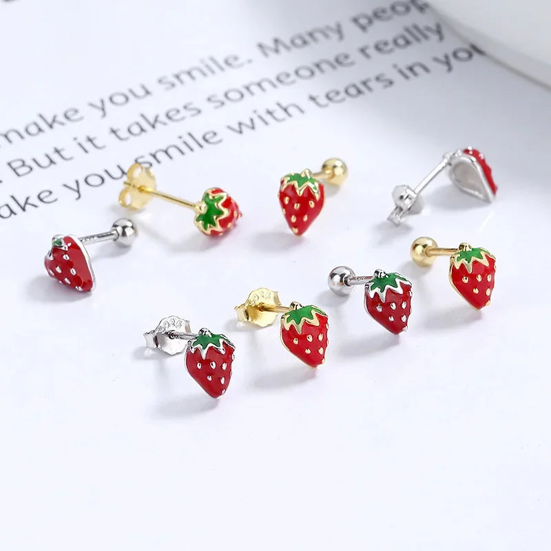 Aretes Fresa Coqueta