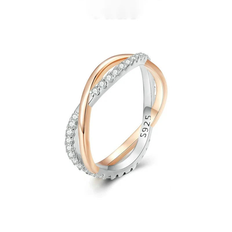 Anillo Doble Vuelta Bicolor