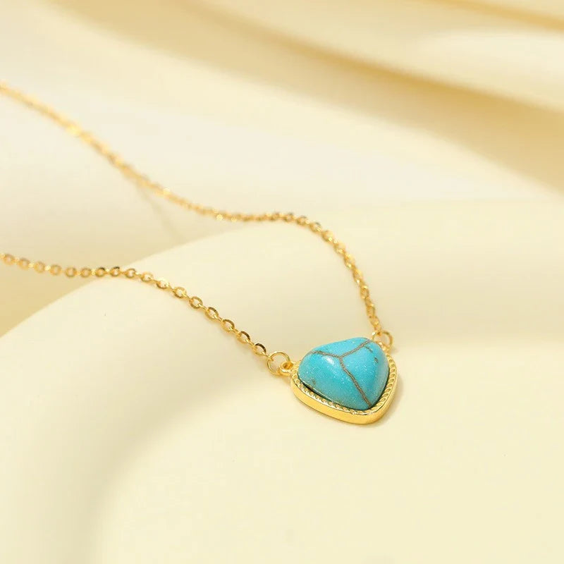 Collar Corazón Turquesa