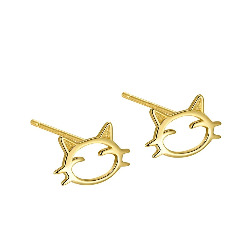 Aretes Gatito Calado
