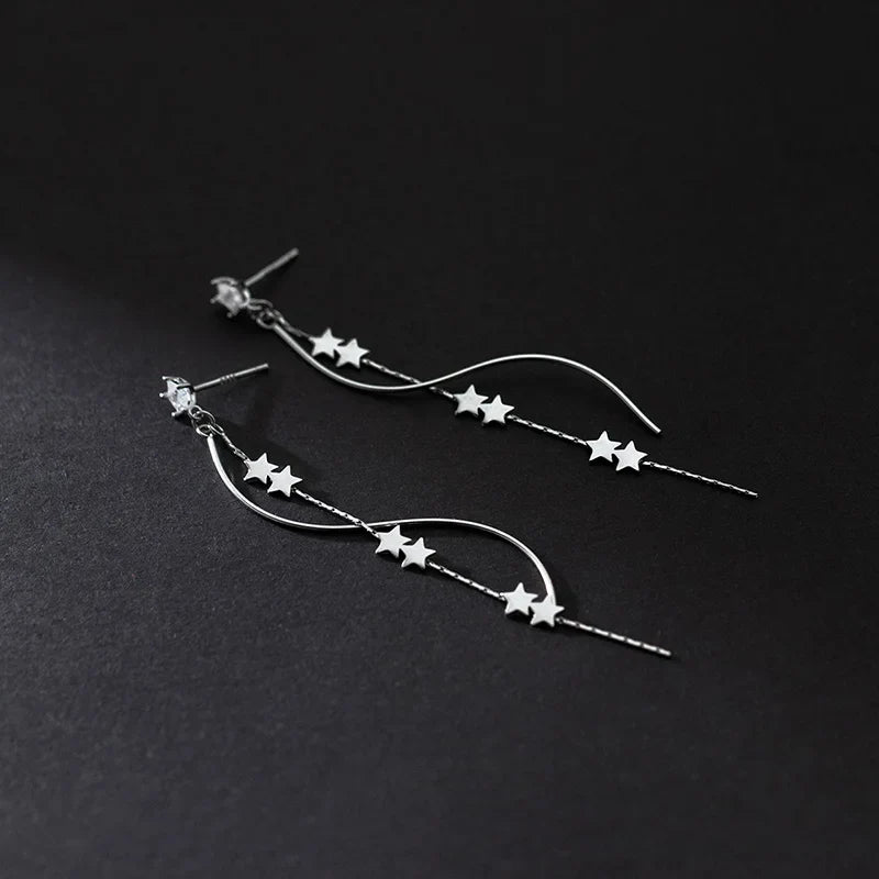 Aretes Largos Ondas y Estrellas