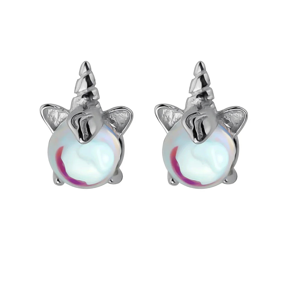 Aretes Asimétricos Unicornio y Arcoíris