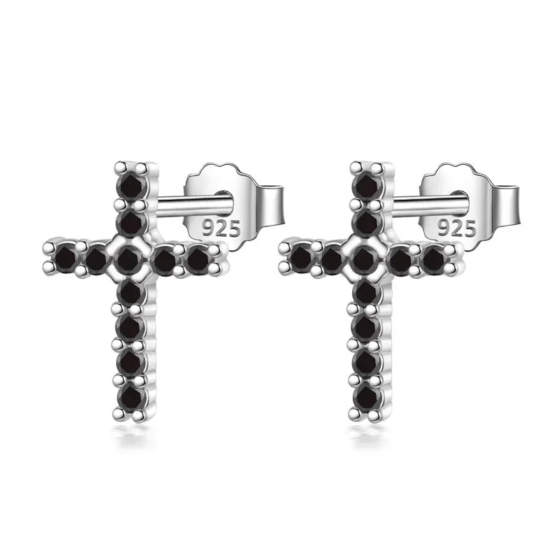 Aretes Cruz Deslumbrante en Cuatro Colores