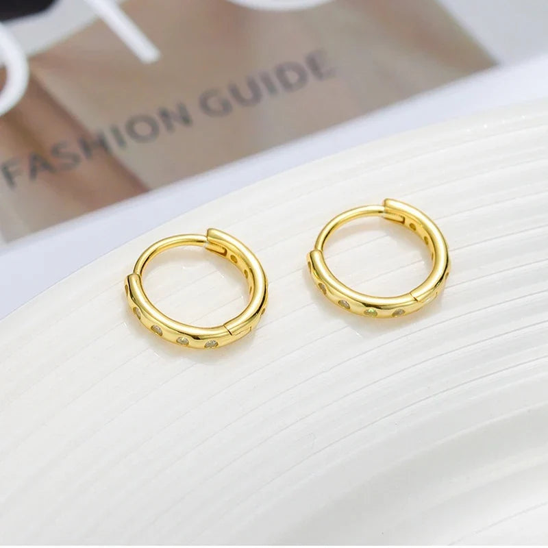 Arracadas Mini con Zirconias de 6 a 8 mm