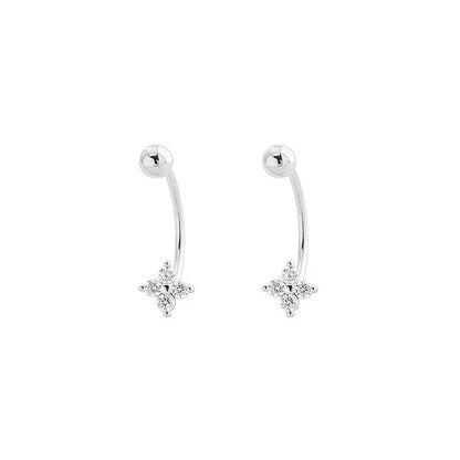 Aretes Trébol de Cuatro Hojas con Zirconias