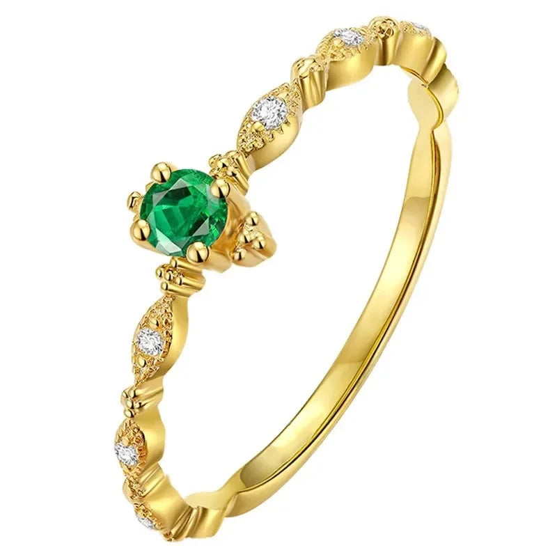 Anillo con Zirconia Verde