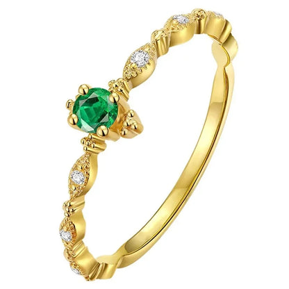 Anillo con Zirconia Verde