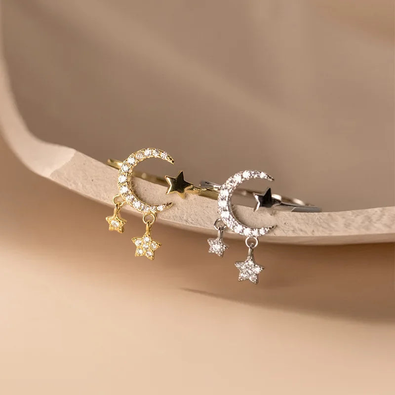 Anillo Luna y Estrella con Zirconias