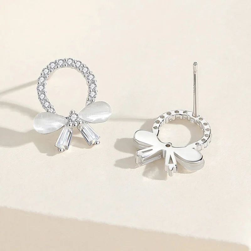 Aretes Corona de Flores con Moño