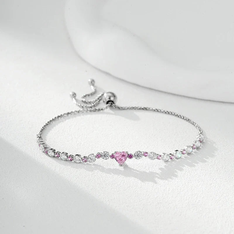 Pulsera Corazón Pavé Ajustable