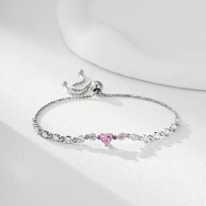 Pulsera Corazón Pavé Ajustable
