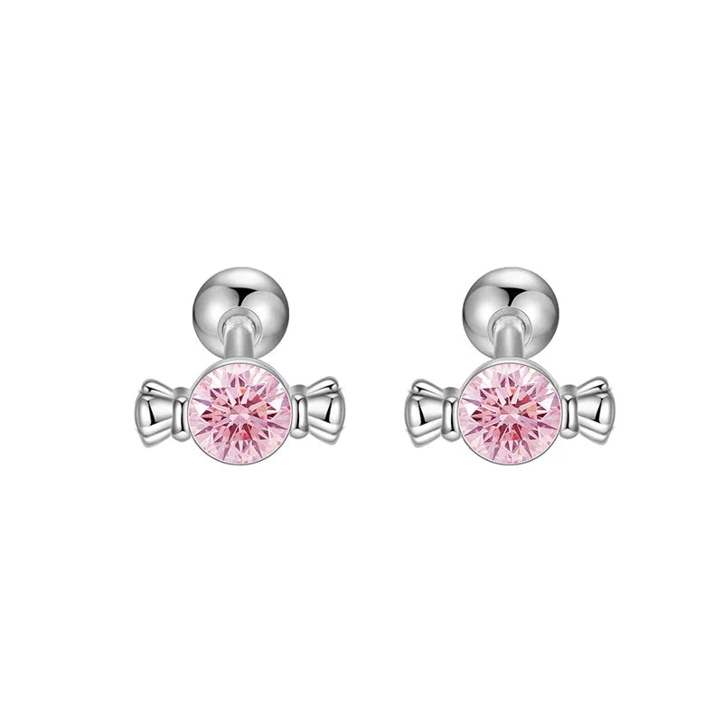 Aretes Caramelo con Zirconias