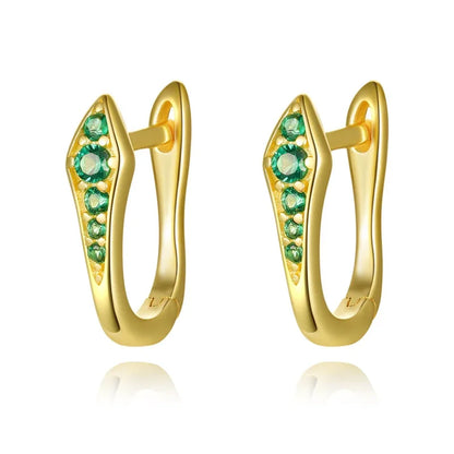 Arracadas con Zirconias Azules, Blancas o Verdes