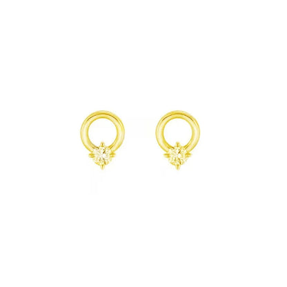 Aretes Círculo con Zirconias