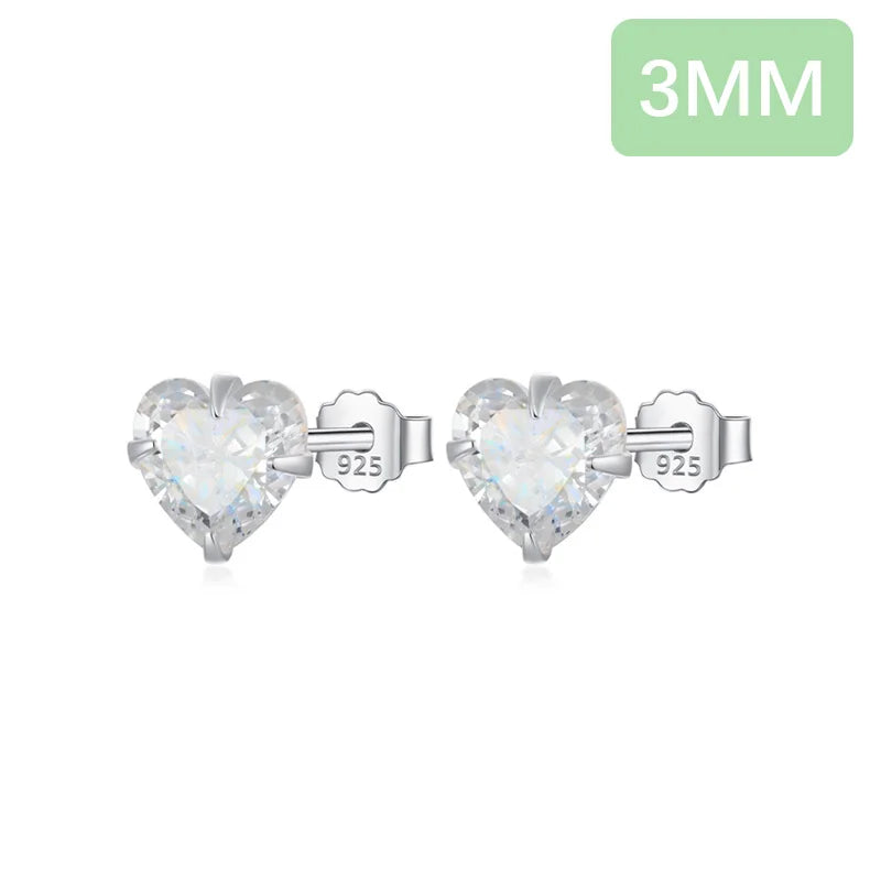 Aretes Mini Corazón Brillante