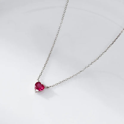 Collar Corazón de Zirconia