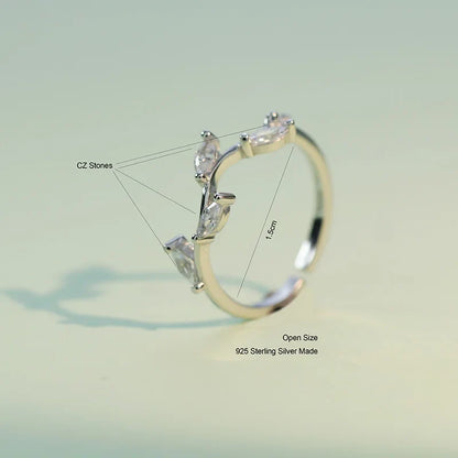Anillo de Hojas Ajustable