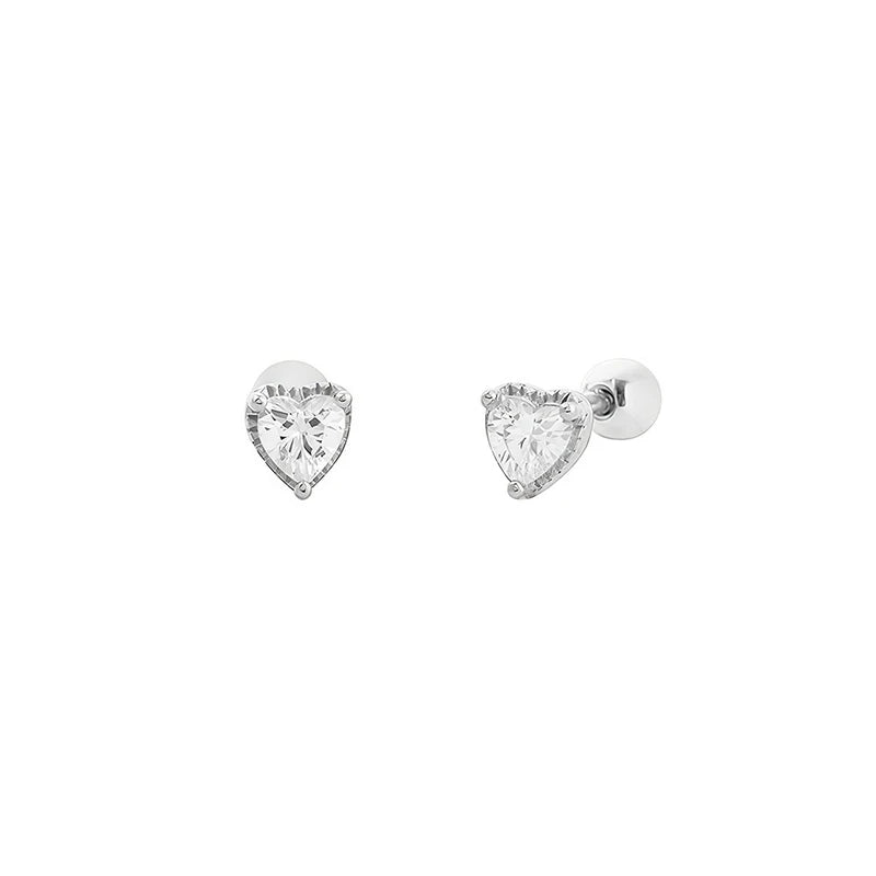 Aretes Corazón de Zirconia