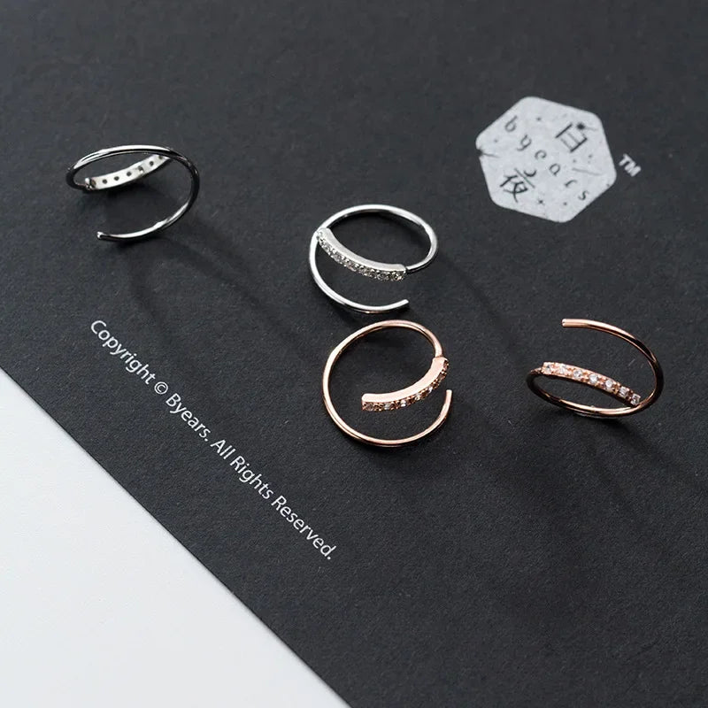 Arracadas Mini Dobles con Zirconias para Cartílago