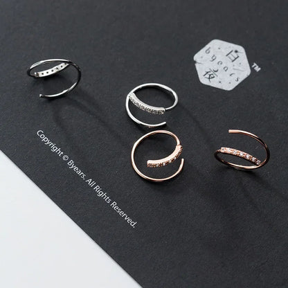 Arracadas Mini Dobles con Zirconias para Cartílago