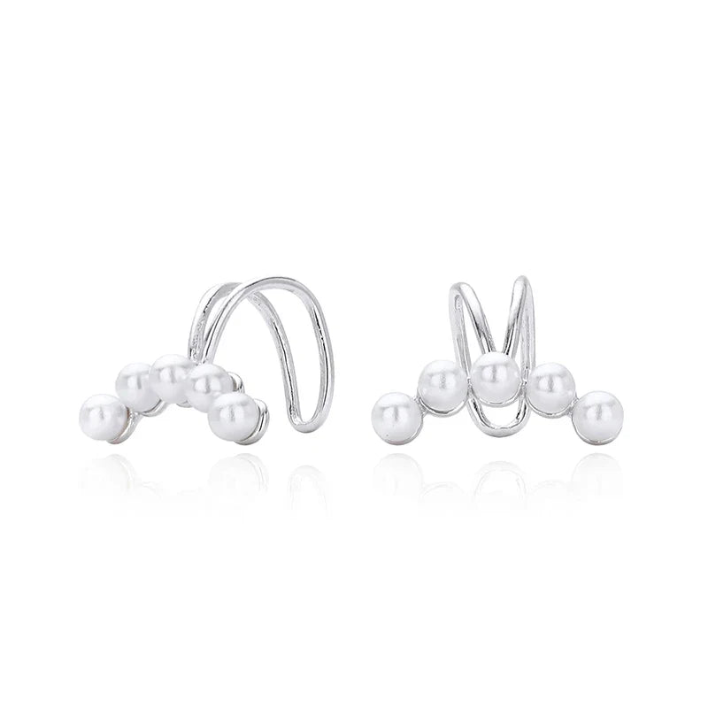 Aretes de Clip con Perla