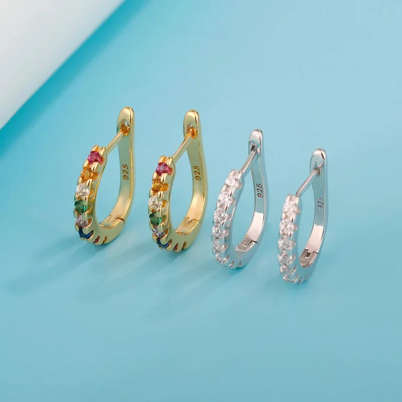Arracadas Deslumbrantes en Blanco o Multicolor