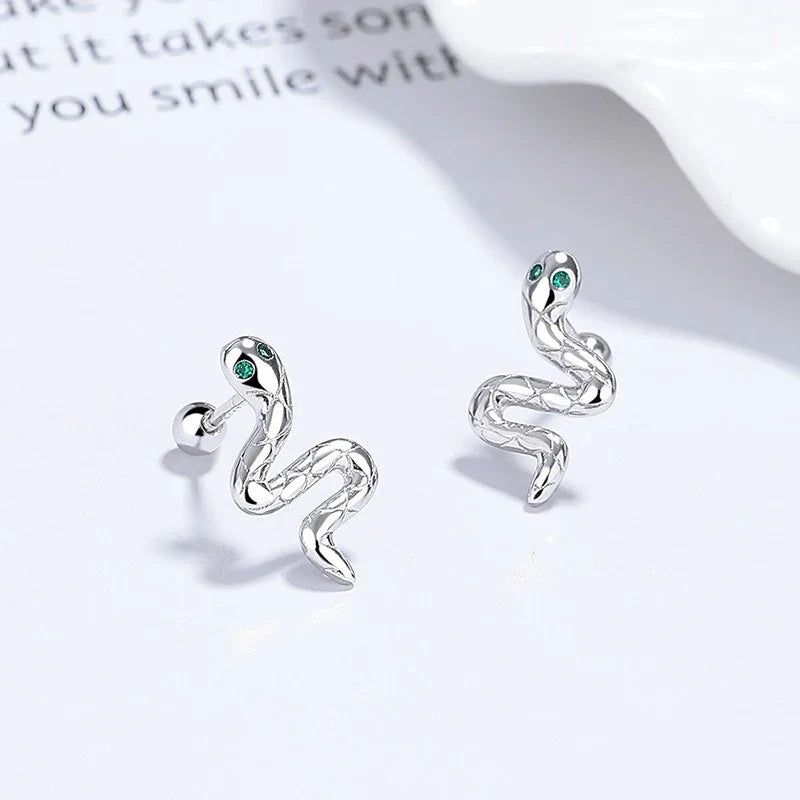 Aretes Serpiente en Espiral