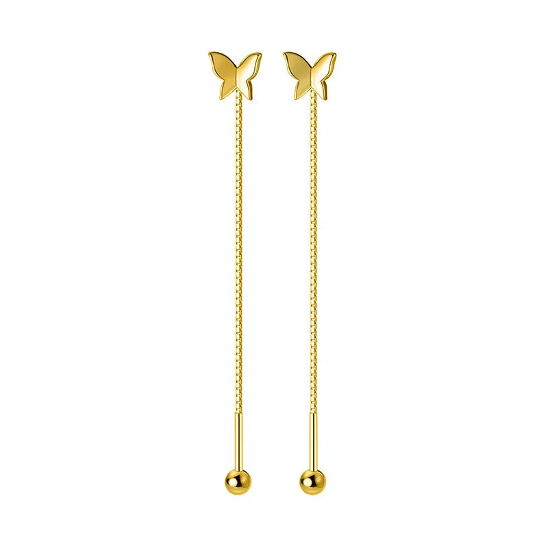 Aretes Mariposa con Cadena Veneciana