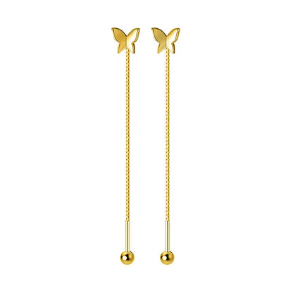 Aretes Mariposa con Cadena Veneciana