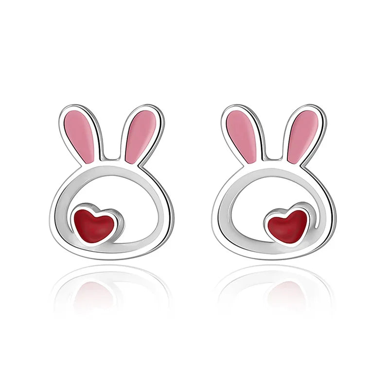 Aretes Conejito con Corazón