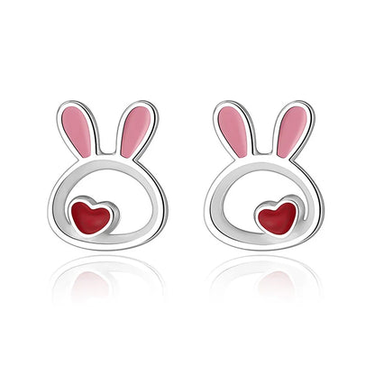 Aretes Conejito con Corazón