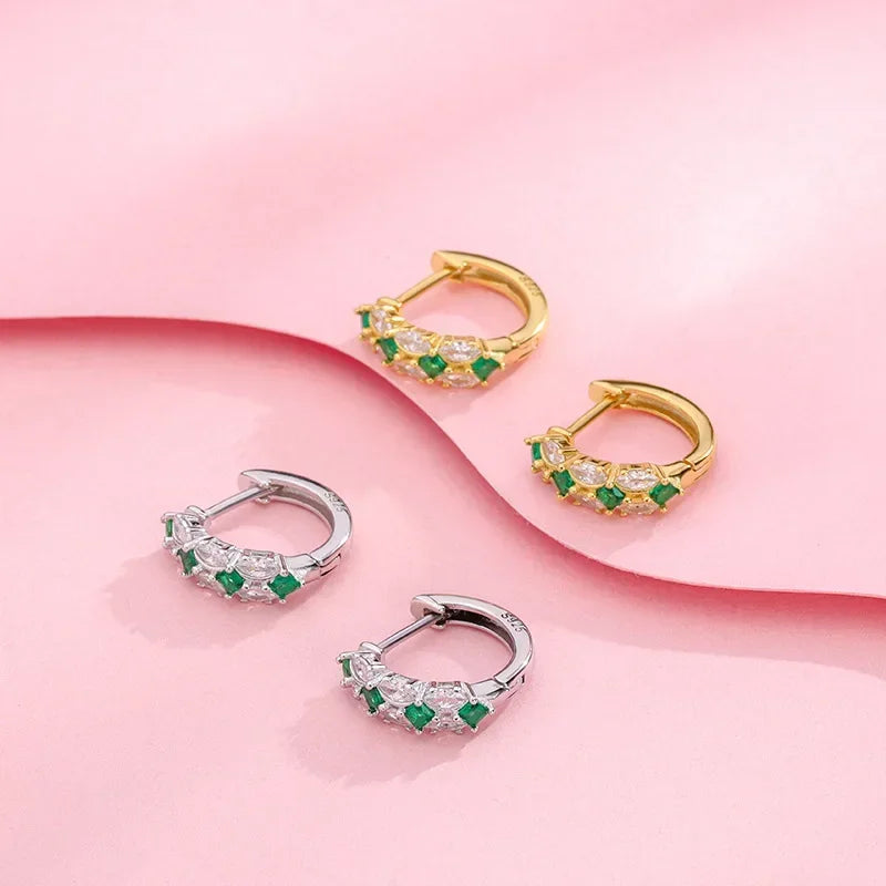 Arracadas con Zirconia Verde