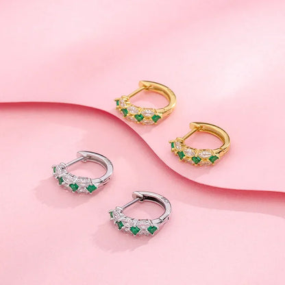 Arracadas con Zirconia Verde