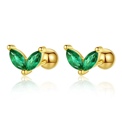Aretes Hoja Brillante
