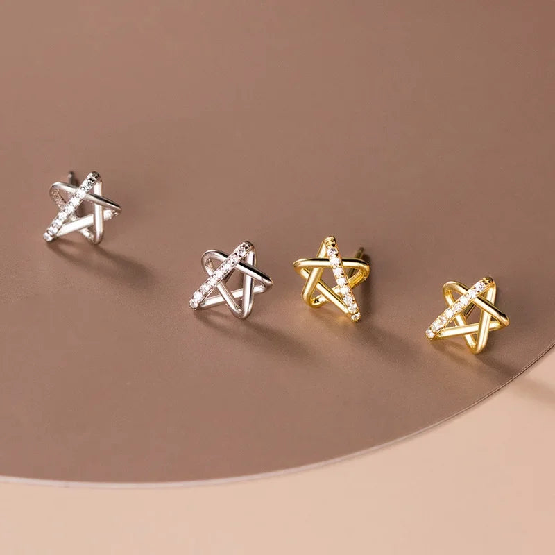 Aretes Estrella Titilante con Zirconias